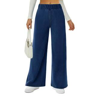 Relaxed Fit Elastic Waist Jeans