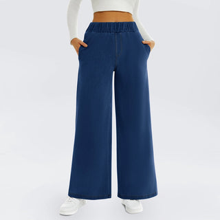 Relaxed Fit Elastic Waist Jeans