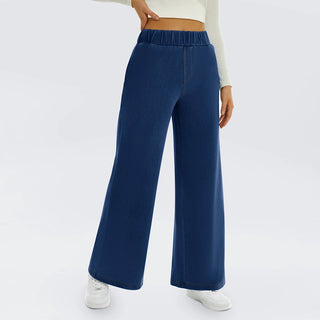 Relaxed Fit Elastic Waist Jeans
