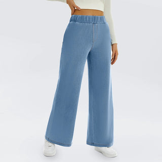 Relaxed Fit Elastic Waist Jeans
