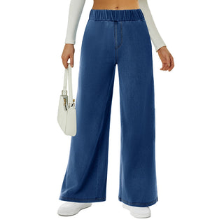 Relaxed Fit Elastic Waist Jeans