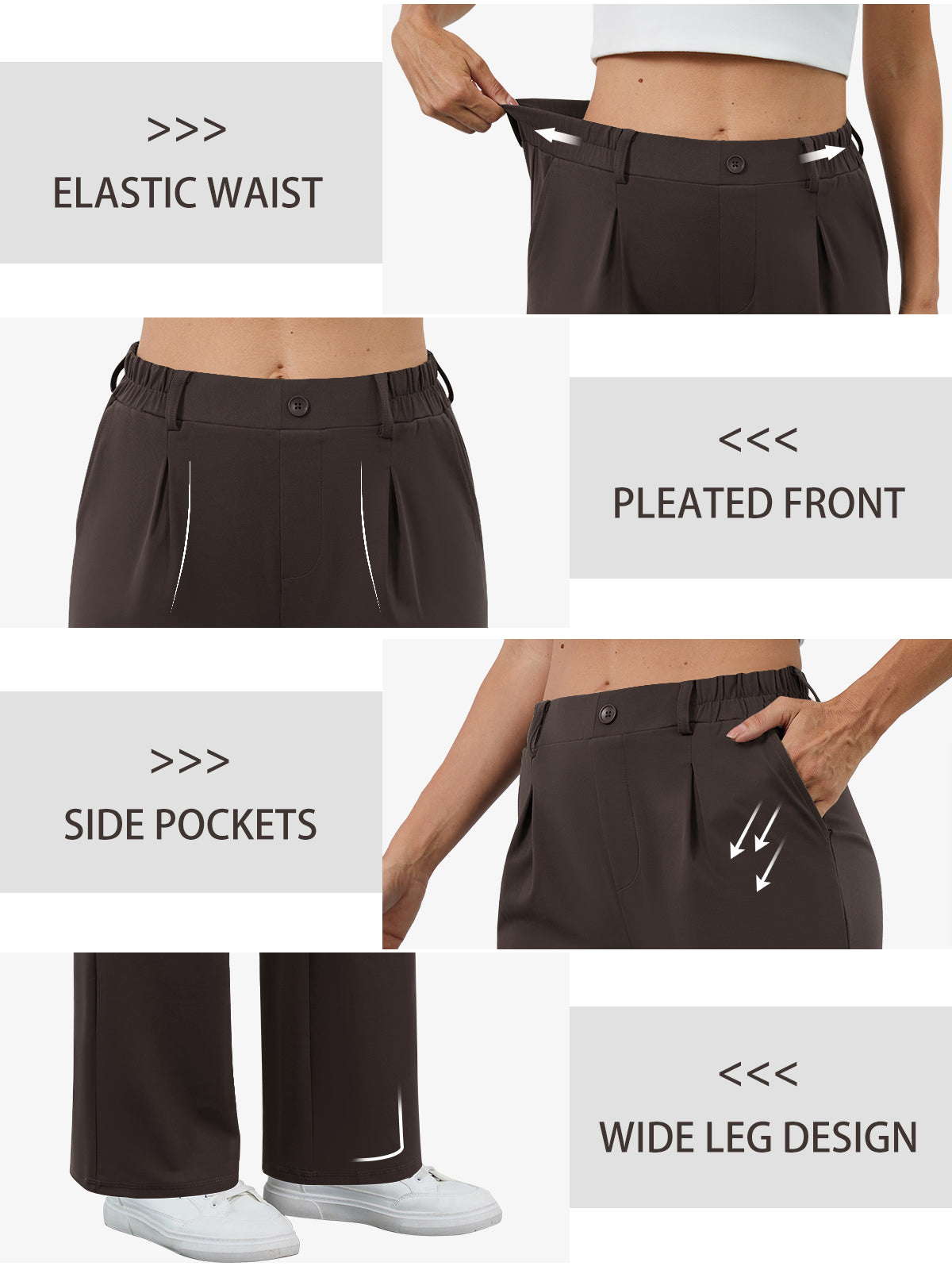 Soft Stretch Wide Leg Work Pants