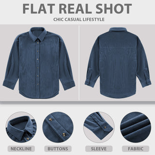 Corduroy Relaxed Button-Up Shirt