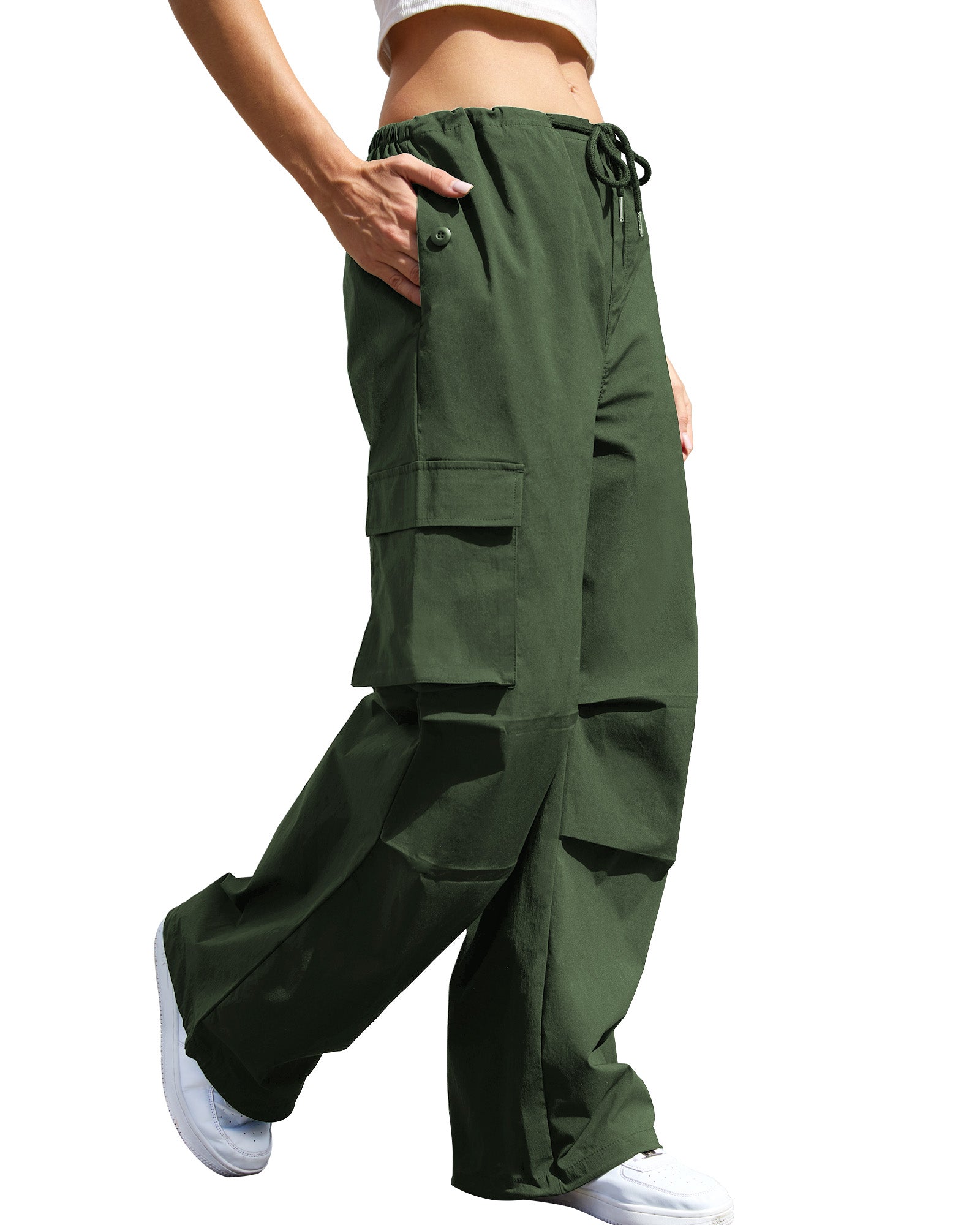 Street Line Parachute Cargo Pants