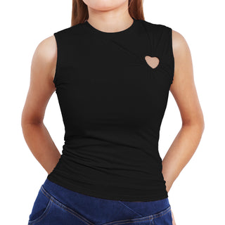 Heart Cutout Tank Top