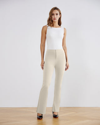 SwanSoft™ Faux-Fly Bootcut Work Trouser