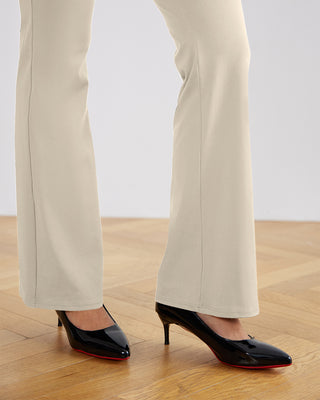 SwanSoft™ Faux-Fly Bootcut Work Trouser