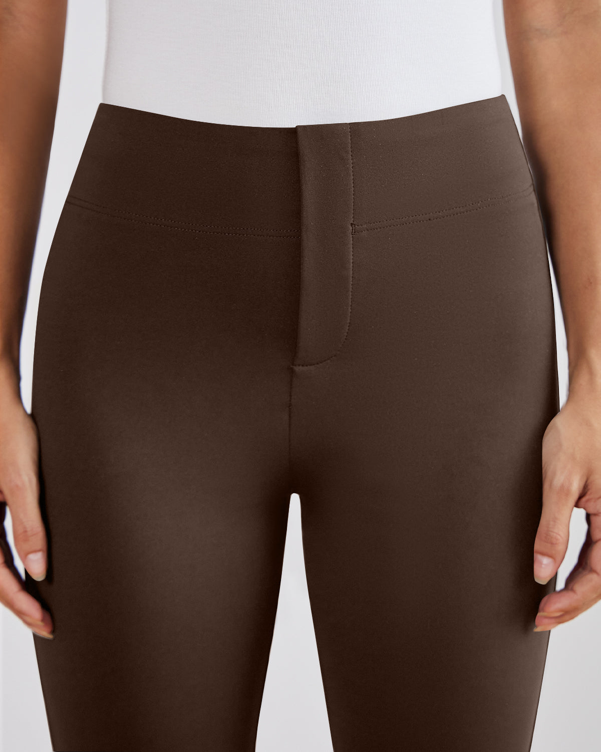 SwanSoft™ Faux-Fly Bootcut Work Trouser