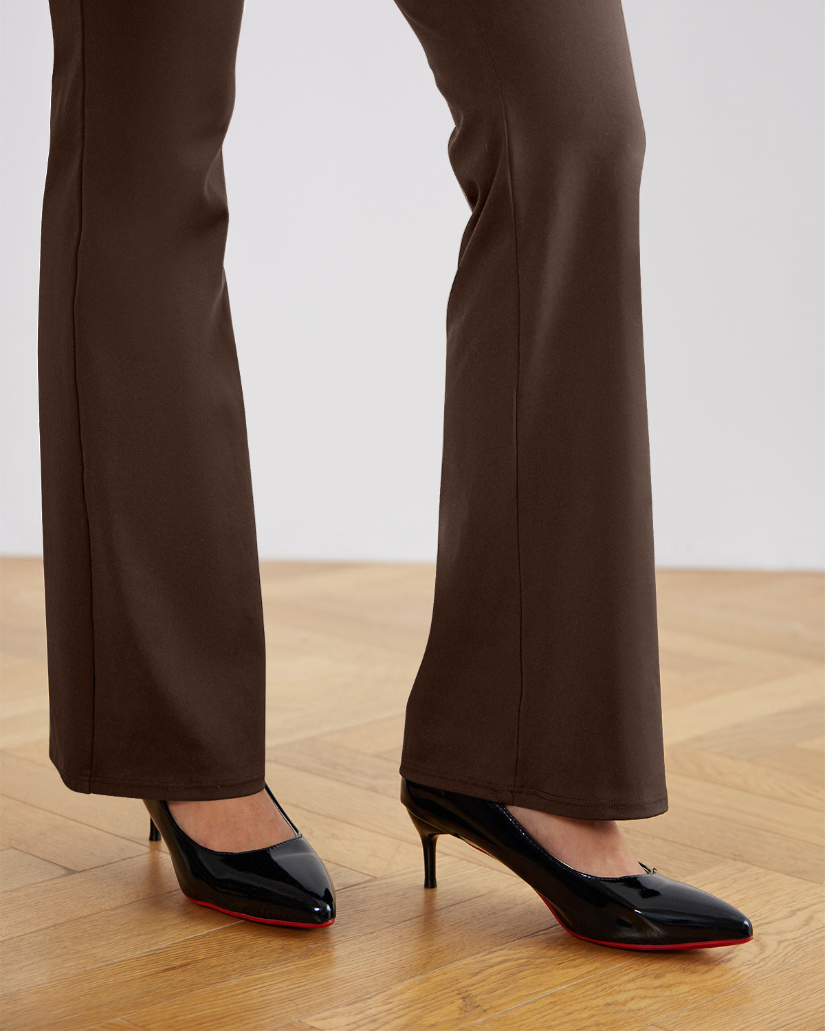 SwanSoft™ Faux-Fly Bootcut Work Trouser