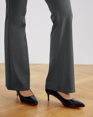 SwanSoft™ Faux-Fly Bootcut Work Trouser