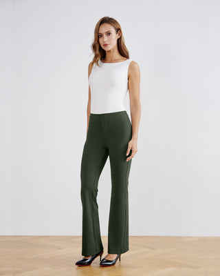 SwanSoft™ Faux-Fly Bootcut Work Trouser