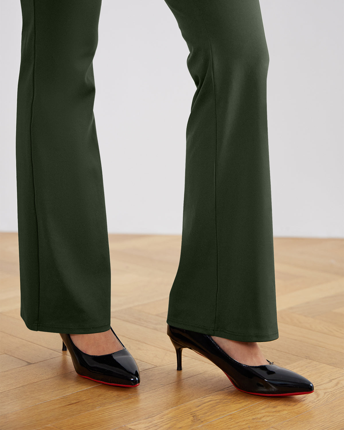 SwanSoft™ Faux-Fly Bootcut Work Trouser