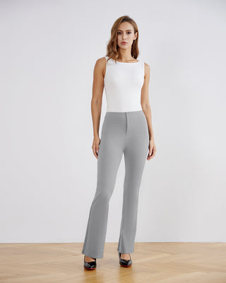 SwanSoft™ Faux-Fly Bootcut Work Trouser