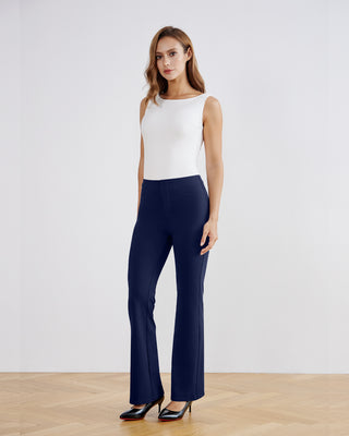 SwanSoft™ Faux-Fly Bootcut Work Trouser