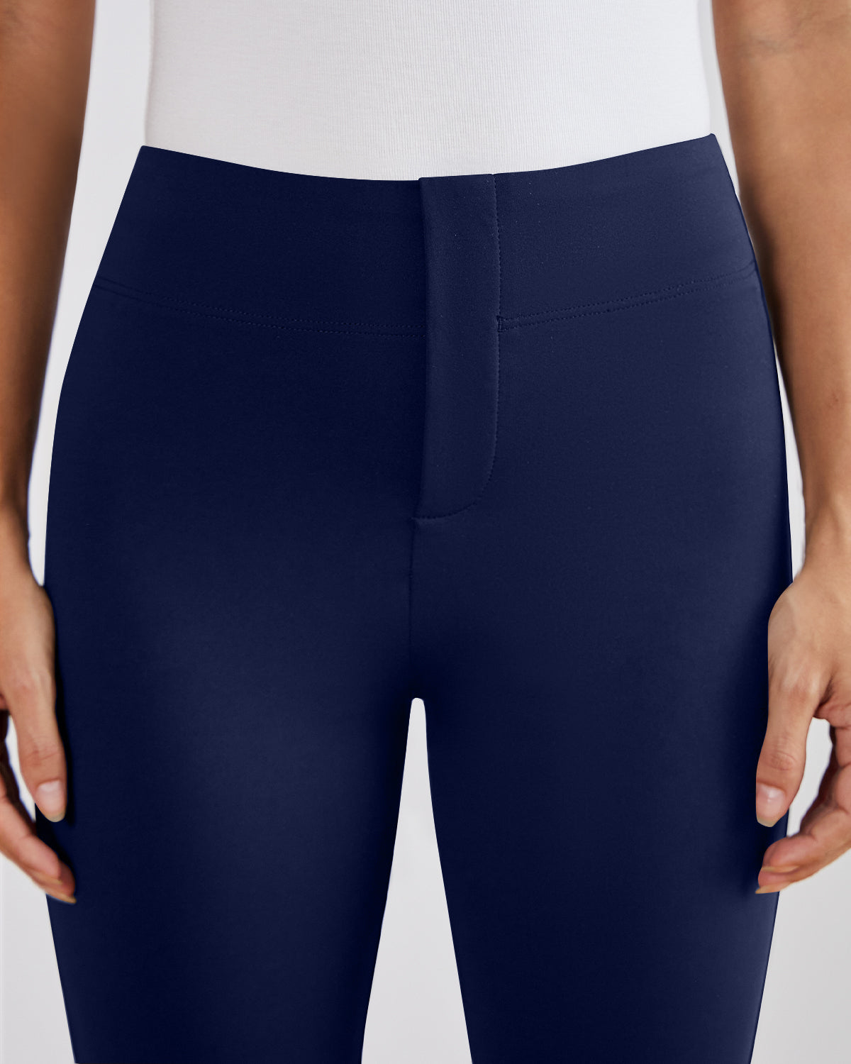 SwanSoft™ Faux-Fly Bootcut Work Trouser