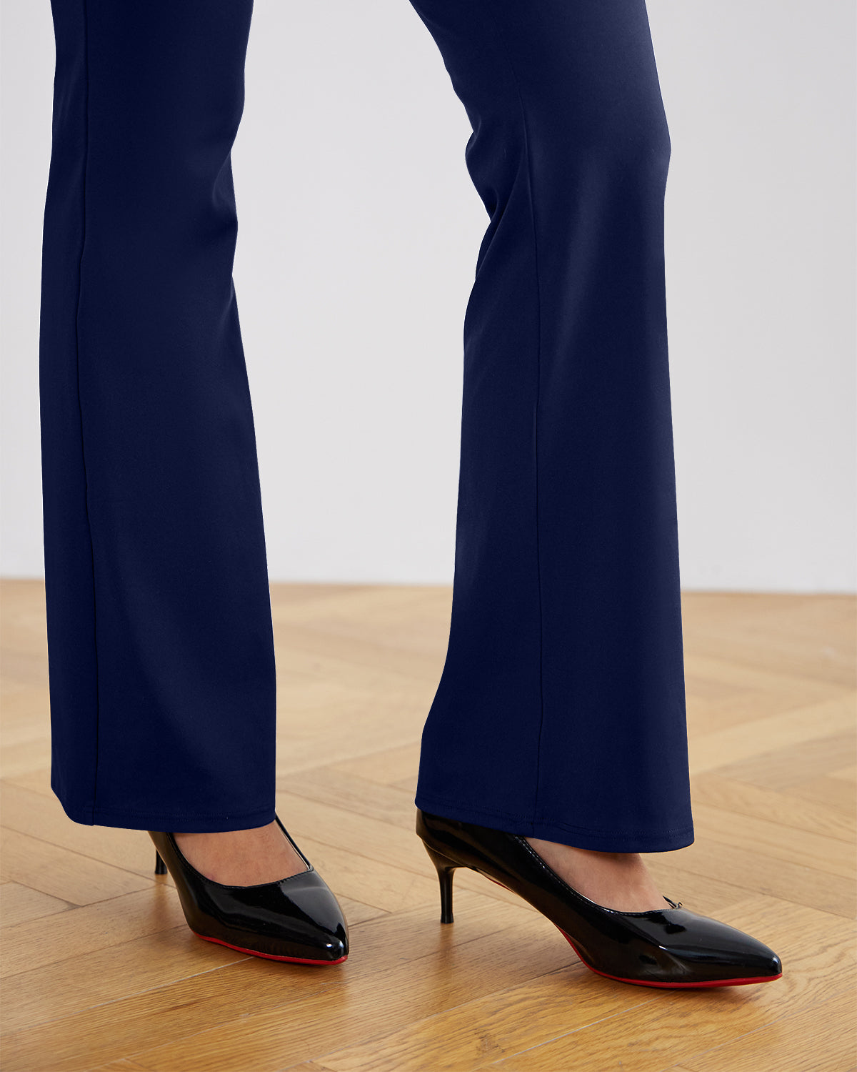 SwanSoft™ Faux-Fly Bootcut Work Trouser