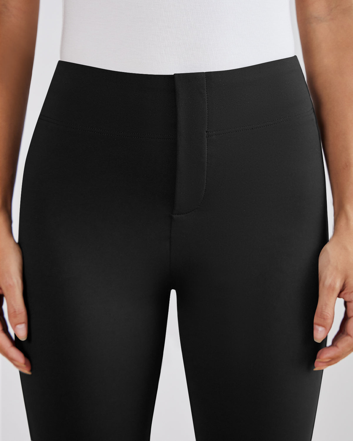 SwanSoft™ Faux-Fly Bootcut Work Trouser