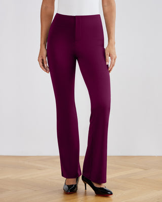 SwanSoft™ Faux-Fly Bootcut Work Trouser