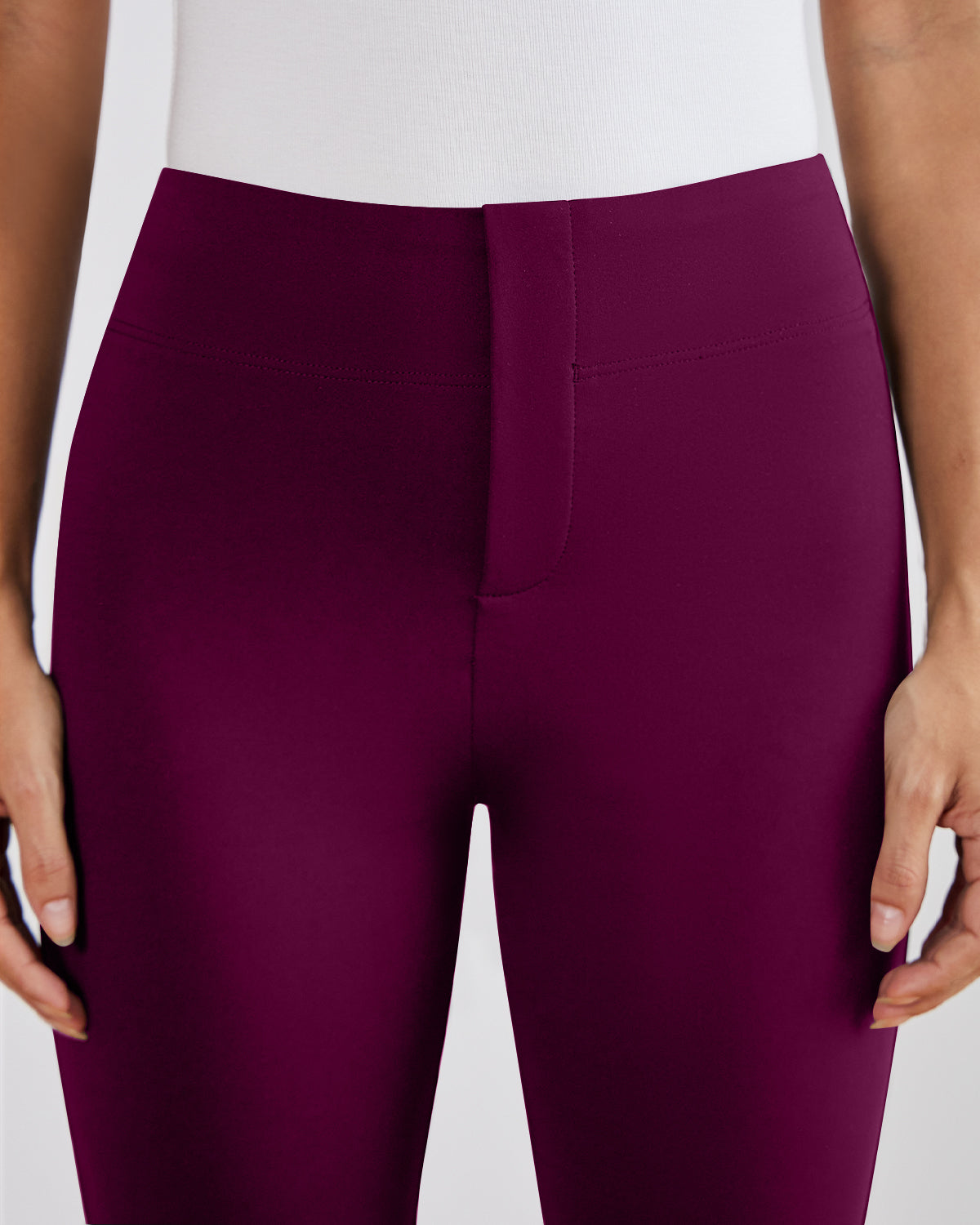 SwanSoft™ Faux-Fly Bootcut Work Trouser