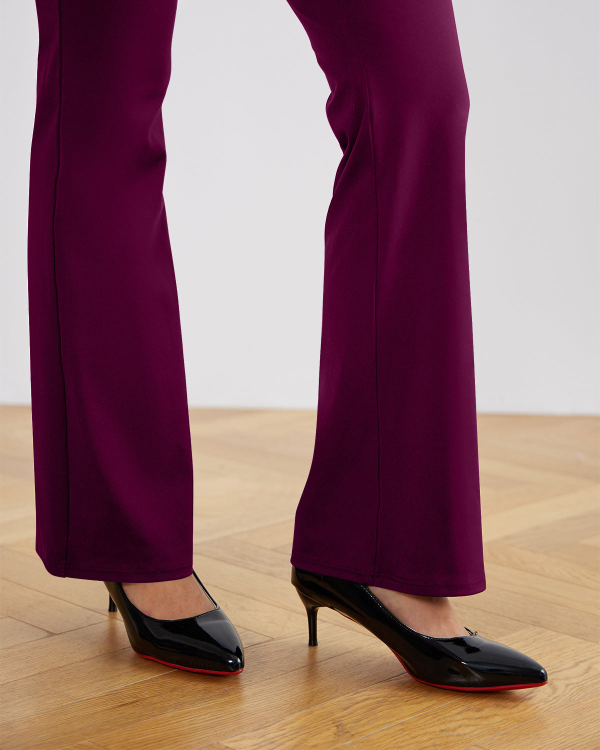 SwanSoft™ Faux-Fly Bootcut Work Trouser